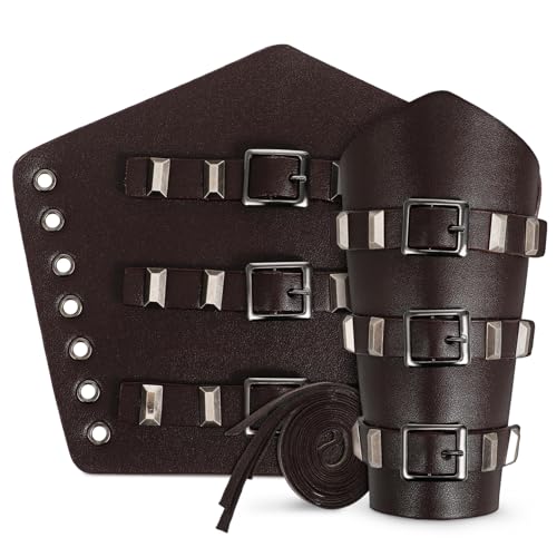 VERDANVERSE 2 Stück Armband Mittelalterliche Armschienen Schwarz Kostüme Wikingerkostüm Bewachen Manschette -armschienen Armschutz -Outfit Halloween- -kostüm Pu-Leder VERDANVERSE 2 Stück Armband Mittelalterliche Armschienen Schwarz Kostüme Wikingerkostüm Bewachen Manschette -armschienen Armschutz -Outfit Halloween- -kostüm Pu-Leder von VERDANVERSE