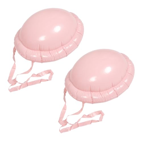 VERDANVERSE 2 Stück Aufblasbarer Bauch Künstlicher Bauch Falscher Schwangerschaftsbauch Schwangerer Falscher Bauch Künstlicher Falscher Bauch Bauchstütze Aufblasbar Aufblasbare Stütze Rosa Pvc von VERDANVERSE