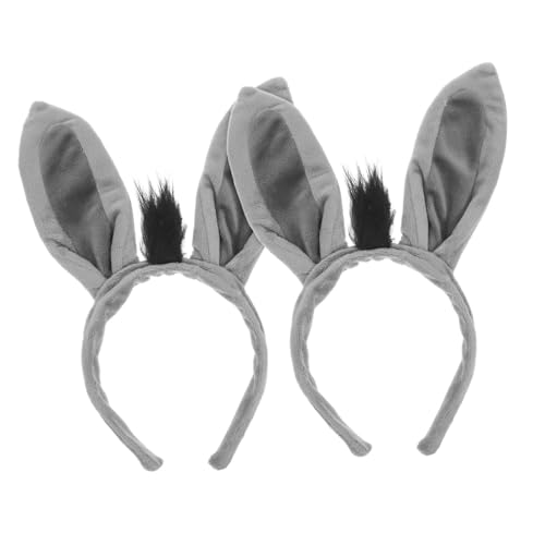 VERDANVERSE 2 Stück Donkey Ohren Stirnband Damen Cosplay Haarreif Party Accessoire Karneval Halloween und Leicht Angenehm zu Tragen von VERDANVERSE