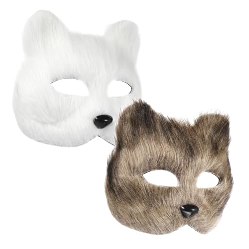 VERDANVERSE 2 Stück Fox Masken für Halloween Diy Tiermaske für Cosplay Partys Elegantes Accessoire für Kostümpartys und Festliche Anlässe Weiß VERDANVERSE 2 Stück Fox Masken für Halloween Diy Tiermaske für Cosplay Partys Elegantes Accessoire für Kostümpartys und Festliche Anlässe Weiß von VERDANVERSE