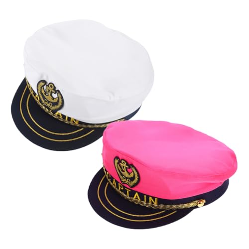 VERDANVERSE 2 Stück Kapitänsmützen in Weiß und Unisex Matrosen hut für Party Cosplay Bühnenauftritte Leicht Atmungsaktiv Verstellbar Vielseitig Kombinierbar Robustes Design VERDANVERSE 2 Stück Kapitänsmützen in Weiß und Unisex Matrosen hut für Party Cosplay Bühnenauftritte Leicht Atmungsaktiv Verstellbar Vielseitig Kombinierbar Robustes Design von VERDANVERSE