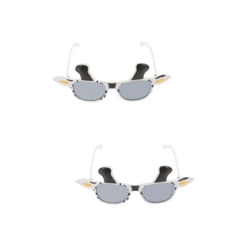 VERDANVERSE 2 Stück Lustige Kuhbrille für Partys Kreative Partyaccessoires Fotorequisiten für Cow Cosplay Langlebige Pc Sonnenbrille für Unvergessliche von VERDANVERSE