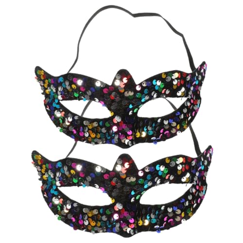VERDANVERSE 2 Stück Paillettenmaske Maskerade Abschlussballmaske Karnevalsmasken Für Erwachsene Cosplay Masken Kostüm Halloween Maske Für Erwachsene Halloween Kostümmaske Cosplay von VERDANVERSE