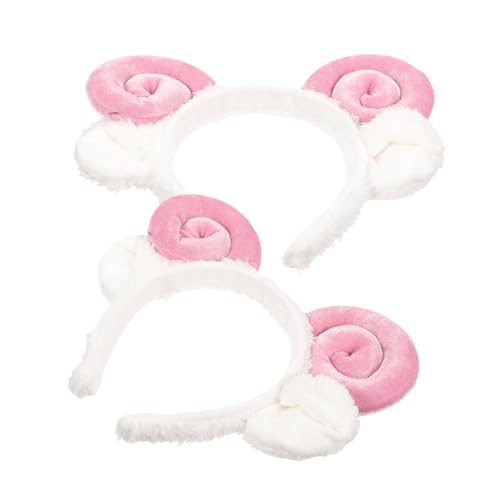 VERDANVERSE 2 Stück Schafhörner Haarreif Haaraccessoire Atmungsaktiv Leicht für Fasching Karneval Cosplay Party Stirnband von VERDANVERSE