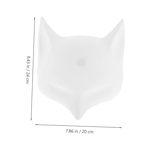 VERDANVERSE 2 Stück Weiße Kunststoff fuchsmaske zum Bemalen Glatte Oberfläche DIY Tiermaske mit Matter Textur für Halloween Cosplay Maskerade Vielseitig Einsetzbar Rutschfest Unbemalt VERDANVERSE 2 Stück Weiße Kunststoff fuchsmaske zum Bemalen Glatte Oberfläche DIY Tiermaske mit Matter Textur für Halloween Cosplay Maskerade Vielseitig Einsetzbar Rutschfest Unbemalt von VERDANVERSE