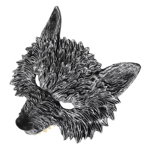 VERDANVERSE 2 Stück Werewolf Halbgesichtsmaske Halloween Wolf Kostümmaske Leicht und Angenehm für Karneval Cosplay Party Zubehör von VERDANVERSE