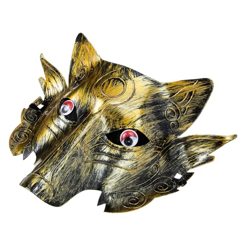 VERDANVERSE 2 Stück Wolfsmaskenkopfabdeckung beängstigend Cosplay goldene Wolfsmasken Halloween Kostümmaske Maske für Festival Halloween-Gesichtsmaske Wolf Kostüm Maske Plastik VERDANVERSE 2 Stück Wolfsmaskenkopfabdeckung beängstigend Cosplay goldene Wolfsmasken Halloween Kostümmaske Maske für Festival Halloween-Gesichtsmaske Wolf Kostüm Maske Plastik von VERDANVERSE