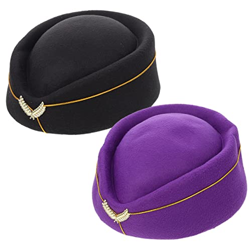 VERDANVERSE 2Stücke Flugbegleiterhut Cosplay Stewardess Mütze Uniform Kopfbedeckung für Damen Leichtes Material Einstellbare für Besondere Anlässe VERDANVERSE 2Stücke Flugbegleiterhut Cosplay Stewardess Mütze Uniform Kopfbedeckung für Damen Leichtes Material Einstellbare für Besondere Anlässe von VERDANVERSE
