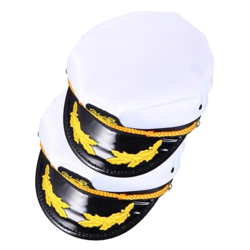 VERDANVERSE 2Stücke Kapitänsmütze Bootskapitänshut für Cosplay Langlebige Mütze mit Feiner Verarbeitung für Segelpartys Rollenspiele Perfektes Kostümzubehör für Damen Herren VERDANVERSE 2Stücke Kapitänsmütze Bootskapitänshut für Cosplay Langlebige Mütze mit Feiner Verarbeitung für Segelpartys Rollenspiele Perfektes Kostümzubehör für Damen Herren von VERDANVERSE