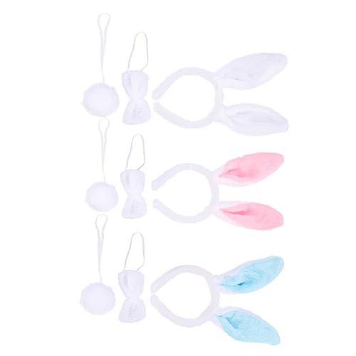 VERDANVERSE 3 Sätze Stirnbandzubehör Set Kostümzubehör Kopfschmuck aus Hasenohren Stirnband mit Schwänzen Hasen-Outfit Hasenohren Haarband Hasenkopfbedeckung Partyhasenohren Stoff VERDANVERSE 3 Sätze Stirnbandzubehör Set Kostümzubehör Kopfschmuck aus Hasenohren Stirnband mit Schwänzen Hasen-Outfit Hasenohren Haarband Hasenkopfbedeckung Partyhasenohren Stoff von VERDANVERSE
