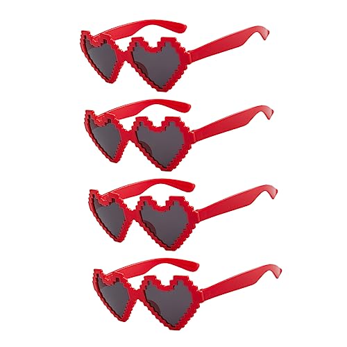 VERDANVERSE 4 STÜCKE Teiliges Herzförmige Mosaikbrille für Unvergessliche Fotos Spaßbrille für Feiern Erwachsene und Jugendliche Rote Fassung Leichtes Material Modisches Design VERDANVERSE 4 STÜCKE Teiliges Herzförmige Mosaikbrille für Unvergessliche Fotos Spaßbrille für Feiern Erwachsene und Jugendliche Rote Fassung Leichtes Material Modisches Design von VERDANVERSE