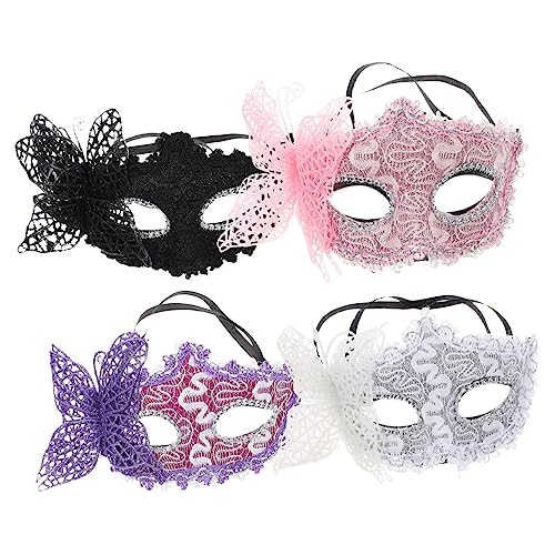VERDANVERSE 4 Stück Halb Gesichts Masken für Damen Kostüm Maske für Maskerade Bälle Festivals Karneval Halloween Handverstellbar VERDANVERSE 4 Stück Halb Gesichts Masken für Damen Kostüm Maske für Maskerade Bälle Festivals Karneval Halloween Handverstellbar von VERDANVERSE