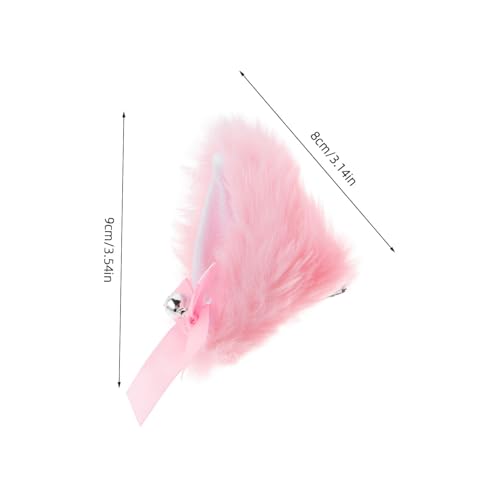 VERDANVERSE 4 Stück Teiliges Katzenohren Haarclips mit Glocke Kuschelige Furry Ohr-barette Leicht und Angenehm für Halloween Cosplay Geburtstagsfeiern Weihnachten Vielseitig für Damen und von VERDANVERSE