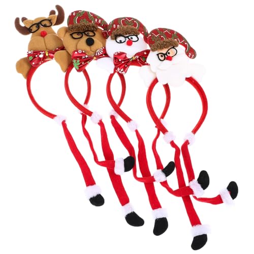 VERDANVERSE 4 Stück Weihnachts Stirnband Für Mädchen Stirnband Haarschmuck Für Mädchen Karneval Kopfschmuck Dekorative Stirnbänder Ornament Kopfbedeckung Für Frauen von VERDANVERSE