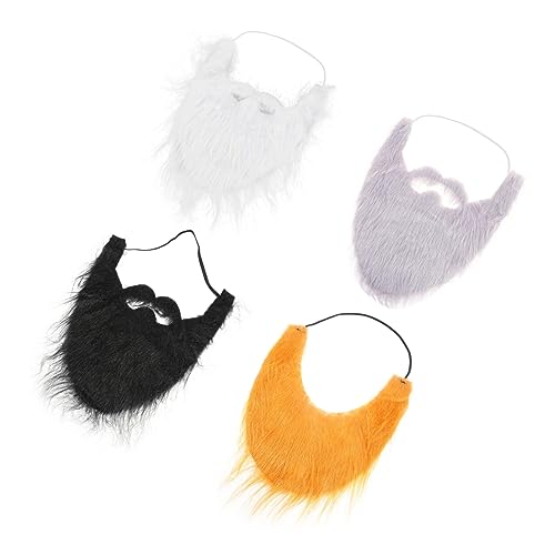 VERDANVERSE 4Stücke Halloween Gefälschte Schnurrbärte Realistische Für Kostüm Cosplay Events Große Schwarze Graue Braune Weiße Für Kreative Halloween von VERDANVERSE