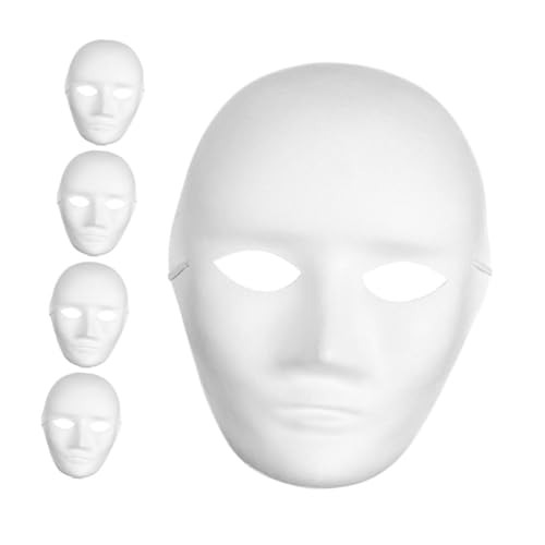 VERDANVERSE 5 Stück Diy Weiße Papiermasken für Blanko und Bemalbar für Karneval Halloween und Kreative Bastelprojekte Sichere und Leichte Masken für Unvergessliche Partys VERDANVERSE 5 Stück Diy Weiße Papiermasken für Blanko und Bemalbar für Karneval Halloween und Kreative Bastelprojekte Sichere und Leichte Masken für Unvergessliche Partys von VERDANVERSE