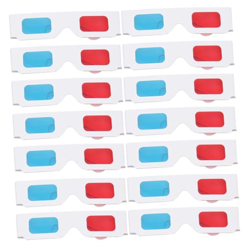 VERDANVERSE 50 Stück Anaglyph Brillen aus Karton Blau Leichte Filme Brillen für Stilvolles Seherlebnis bei Filmen und Magazinen und Langlebig von VERDANVERSE
