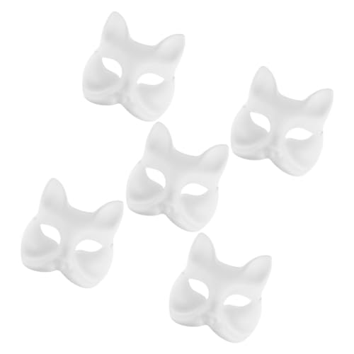 VERDANVERSE 5Stücke DIY Fuchsmaske Handbemalungsmaske Tiermasken für Umweltfreundliches Maskeradezubehör für Halloween Kostümpartys VERDANVERSE 5Stücke DIY Fuchsmaske Handbemalungsmaske Tiermasken für Umweltfreundliches Maskeradezubehör für Halloween Kostümpartys von VERDANVERSE