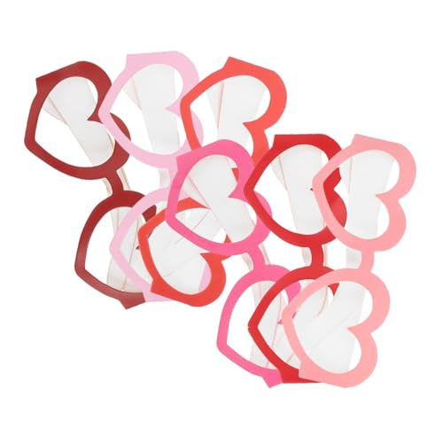VERDANVERSE 6 Stück Herzförmige Sonnenbrille für Valentinstag Lustige Papierbrille als Party Dekoration Accessoire für Bachelorette Feiern und Romantische Fotoshootings von VERDANVERSE