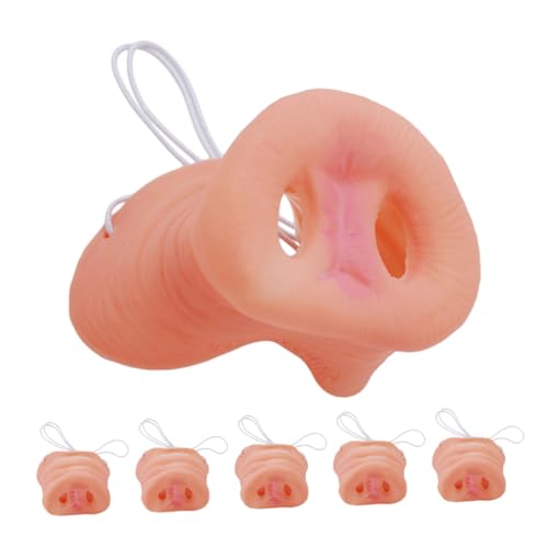 VERDANVERSE 6 Stück Simulierte Schweinenase Requisite Lustige Nasenmaske Schwein Cosplay Zubehör Kostümzubehör Schweinenase Für Cosplay Verkleidung Tiernase Schweine Requisite von VERDANVERSE