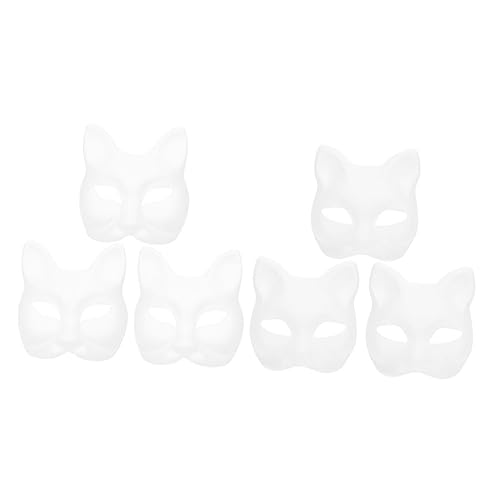 VERDANVERSE 6 Stück Teiliges DIY Katzen und Fuchs Papiermasken Weiße Blanko Masken zum Bemalen Handbemalt Kreative und Halloween Masken für Erwachsene VERDANVERSE 6 Stück Teiliges DIY Katzen und Fuchs Papiermasken Weiße Blanko Masken zum Bemalen Handbemalt Kreative und Halloween Masken für Erwachsene von VERDANVERSE