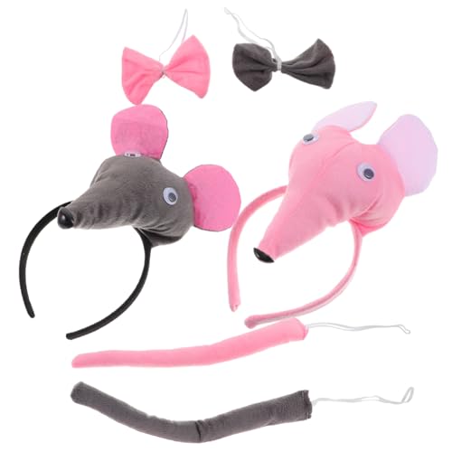 VERDANVERSE 6Stücke Tierisches Karnevalsstirnband mit Mausohren Nase Fliege Teiliges Kostümzubehör für Erwachsene für Cosplay Partys Fotografie VERDANVERSE 6Stücke Tierisches Karnevalsstirnband mit Mausohren Nase Fliege Teiliges Kostümzubehör für Erwachsene für Cosplay Partys Fotografie von VERDANVERSE
