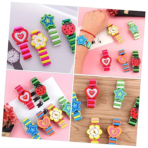 VERDANVERSE 7 Stück Teiliges Holzspieluhr Elastisches Armband Fake Holzarmbanduhr Lernspielzeug für Jungen Mädchen Gemischt Sicher und Langlebig VERDANVERSE 7 Stück Teiliges Holzspieluhr Elastisches Armband Fake Holzarmbanduhr Lernspielzeug für Jungen Mädchen Gemischt Sicher und Langlebig von VERDANVERSE
