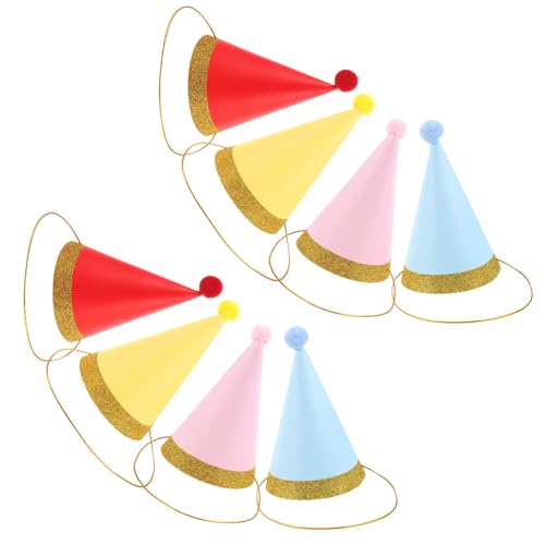 VERDANVERSE 8 Stück Teiliges Bunter Papiergeburtshüte für Haustiere Partyhüte mit Pom Poms für Hunde und Katzen Accessoires für Tiergeburtstage und Festlichkeiten VERDANVERSE 8 Stück Teiliges Bunter Papiergeburtshüte für Haustiere Partyhüte mit Pom Poms für Hunde und Katzen Accessoires für Tiergeburtstage und Festlichkeiten von VERDANVERSE