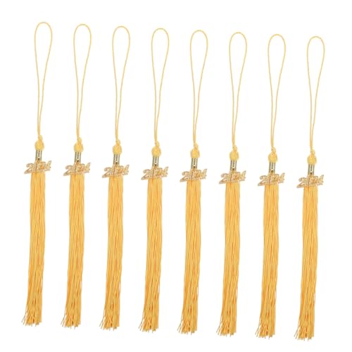 VERDANVERSE 8 Stück Zubehör für Abschlusskappen Erwachsene schwarze Abschlusskappe dein Kappendekorationen für den Abschluss Und Hut dekorative Anhänger Quaste Polyester Golden VERDANVERSE 8 Stück Zubehör für Abschlusskappen Erwachsene schwarze Abschlusskappe dein Kappendekorationen für den Abschluss Und Hut dekorative Anhänger Quaste Polyester Golden von VERDANVERSE