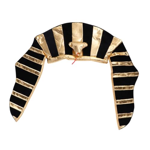 VERDANVERSE Ägyptischer Kopfschmuck Halloween Kostüm Kopfbedeckung Goldener Hut für Damen Herren Leichtes Festzubehör für Mottoparty und Bühnenauftritt von VERDANVERSE