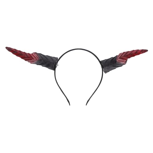 VERDANVERSE Abnehmbarer Teufelshorn Haarreif Cosplay Stirnband für Halloween Viking Damen Verstellbar Leicht Komfortabel Party Kostüm Zubehör VERDANVERSE Abnehmbarer Teufelshorn Haarreif Cosplay Stirnband für Halloween Viking Damen Verstellbar Leicht Komfortabel Party Kostüm Zubehör von VERDANVERSE