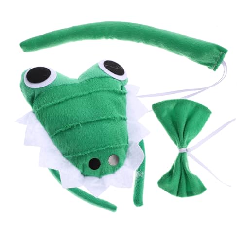 VERDANVERSE Alligator Kostüm Set aus Stoff und Plüsch Stirnband mit und Fliege Bequemes Tierkostüm Zubehör für Erwachsene Geeignet für Festival Karneval Cosplay und Mottoparty VERDANVERSE Alligator Kostüm Set aus Stoff und Plüsch Stirnband mit und Fliege Bequemes Tierkostüm Zubehör für Erwachsene Geeignet für Festival Karneval Cosplay und Mottoparty von VERDANVERSE