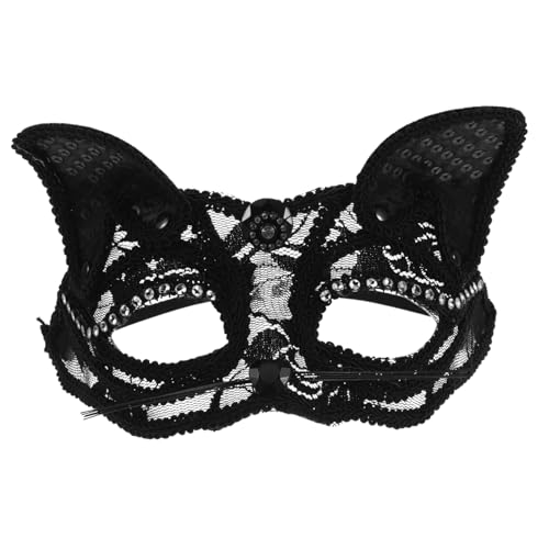 VERDANVERSE Atmungsaktive Schwarze Spitzen-fuchsmaske für Damen Realistische Tiergesichts-masquerade Wiederverwendbar Bequem für Halloween Cosplay und Maskenball-partys VERDANVERSE Atmungsaktive Schwarze Spitzen-fuchsmaske für Damen Realistische Tiergesichts-masquerade Wiederverwendbar Bequem für Halloween Cosplay und Maskenball-partys von VERDANVERSE