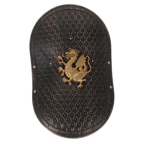 VERDANVERSE Cosplay Schild Robustes Kunststoffschild Mittelgroß für Jungen Jahre Mittelalterliches Kostüm Zubehör für Karneval Rollenspiel und Mottoparty von VERDANVERSE