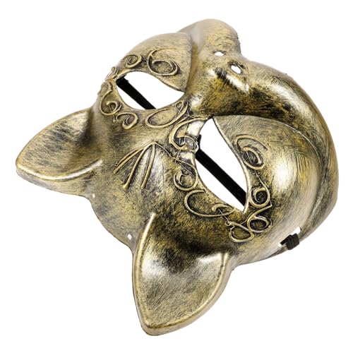 VERDANVERSE Cosplay Tiermaske Katzenform für Frauen Halbgesichtsmaske für Karneval Halloween Festlichkeiten Kreative Tiermaske Bequemem Material Einzigartiger Präzise Verarbeitung von VERDANVERSE