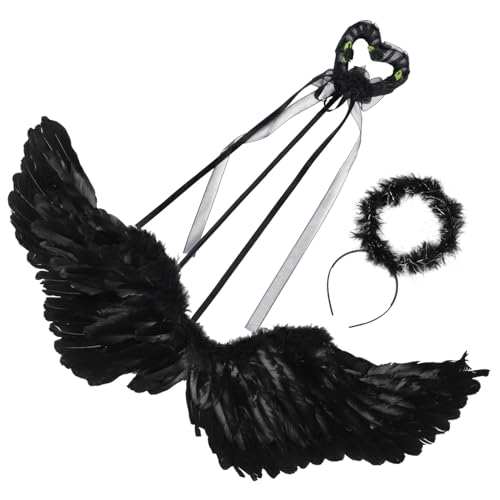 VERDANVERSE Devil Wing Kostüm Mittlere Halloween Cosplay mit Schwarzen Faltbaren Flügeln für Party Bühne und Rollenspiel VERDANVERSE Devil Wing Kostüm Mittlere Halloween Cosplay mit Schwarzen Faltbaren Flügeln für Party Bühne und Rollenspiel von VERDANVERSE