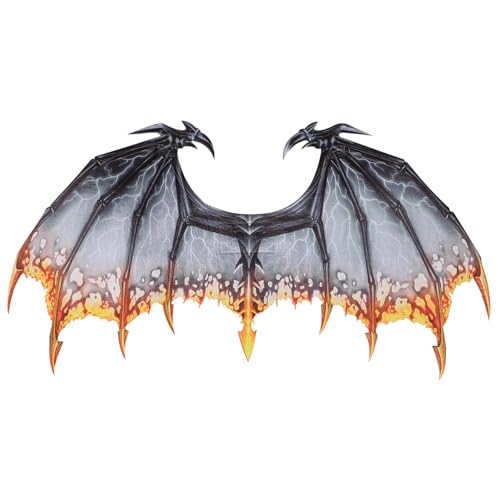 VERDANVERSE Dragon Flügel Kostüm Requisiten aus Strapazierfähigem Material Kreative Schwarze Cosplay Wings für Erwachsene Leicht und Realistisch für Halloween Karneval und Kostümpartys von VERDANVERSE