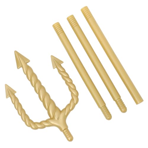 VERDANVERSE Dreizackiges als Stütze Teufelsstäbe goldenes Dreizack-Requisitenspielzeug Stock Halloween deko Party Dekoration Halloween-Cosplay-Stütze Pitchgabel-Stütze Plastik von VERDANVERSE