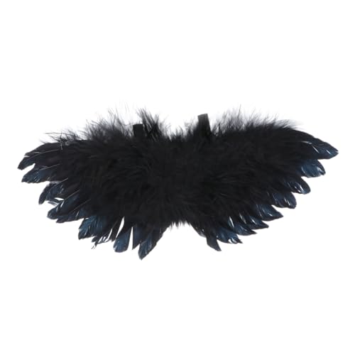 VERDANVERSE Engelsflügel Schwarz DIY Party Dekoration für Puppen Kostüm Zubehör Langlebig Vielseitig für Fotografie Bühne Cosplay Erwachsene von VERDANVERSE