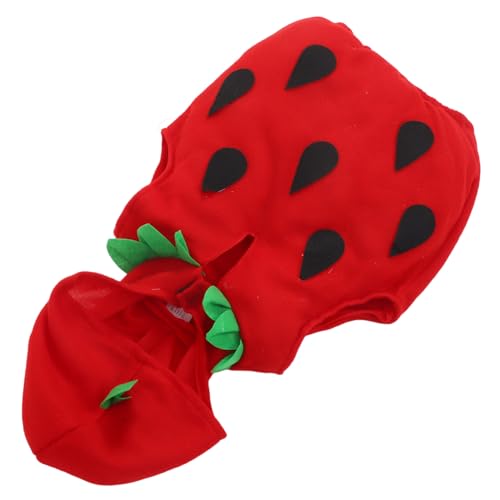 VERDANVERSE Erdbeer Kostüm Jahre Rotes Frucht Kostüm mit Kapuze Weiches Bequemes Material Realistisches Design für Halloween Party und Bühnenauftritte von VERDANVERSE