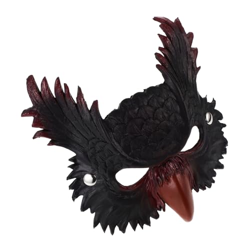 VERDANVERSE Eulenmaske Party Kostüm Spaß Stütze Kreative Tiermaske Geburtstag Kind Unterhaltung Lustig Horror-tiermaske Eulen-maskerade-maske Feier Halloween Tierwelt Dekoration Black Plastik von VERDANVERSE