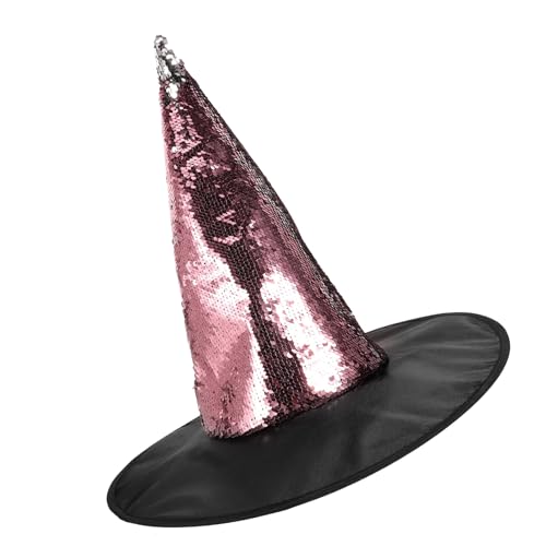 VERDANVERSE Glitzernder Hexenhut für Frauen Dekorativer Cosplay Hut für Halloween Partys und Kostüme Komfortables und Langlebiges Material für Besondere Anlässe von VERDANVERSE
