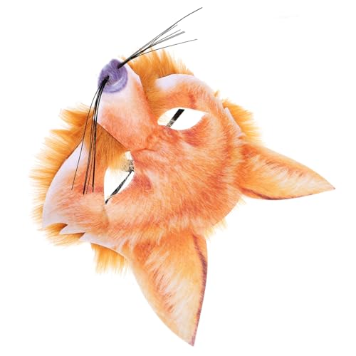 VERDANVERSE Halbgesichts Fuchs Maske Halloween Party Masquerade Masken PVC Langlebig Realistisch Karneval Cosplay Fest Kostüm Zubehör von VERDANVERSE