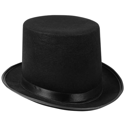 VERDANVERSE Halloween Filzhut Magierhut Schwarz Hochformat Jazz Cap Kostüm Party Requisit Unisex für Karneval und Festlichkeiten von VERDANVERSE