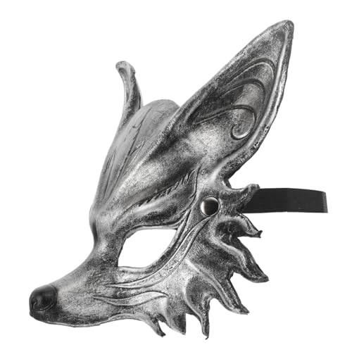 VERDANVERSE Halloween Fuchs Maske für Männer Realistische Tier Cosplay Halbmaske PU Leicht und für Karneval Maskenbälle und Kreative Kostüme von VERDANVERSE
