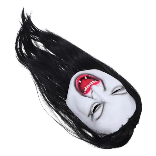 VERDANVERSE Halloween Maske mit Langem Haar Realistische Horror Maske für Maskerade Unisex Gruselige Gesichtsverkleidung Leichte Party Performance Requisite Detailreich und VERDANVERSE Halloween Maske mit Langem Haar Realistische Horror Maske für Maskerade Unisex Gruselige Gesichtsverkleidung Leichte Party Performance Requisite Detailreich und von VERDANVERSE
