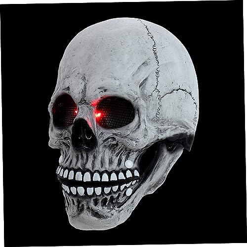 VERDANVERSE Halloween Schädelmaske mit Leuchtenden Augen Schreckliche Skelett Cosplay Vollmaske für Erwachsene Teenager Flexible Maske für Gruselige Kostümpartys VERDANVERSE Halloween Schädelmaske mit Leuchtenden Augen Schreckliche Skelett Cosplay Vollmaske für Erwachsene Teenager Flexible Maske für Gruselige Kostümpartys von VERDANVERSE