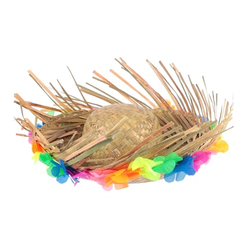 VERDANVERSE Hawaiian Lei Strohhut mit Blätterkranz Leichter Strandhut für Sommer und Mottopartys Tropisches Partyaccessoire für Damen und Herren für Luau und Beachfeiern VERDANVERSE Hawaiian Lei Strohhut mit Blätterkranz Leichter Strandhut für Sommer und Mottopartys Tropisches Partyaccessoire für Damen und Herren für Luau und Beachfeiern von VERDANVERSE