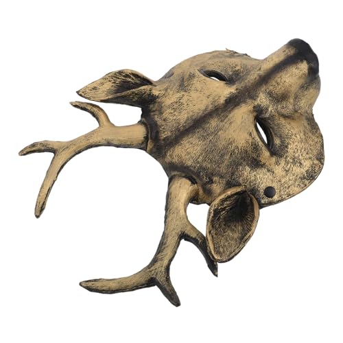 VERDANVERSE Hirschmaske Hirschkopfmaske Maskenmaske Realistische Maske Halloweenmaske Elchmaske Goldener Pu Schaum von VERDANVERSE