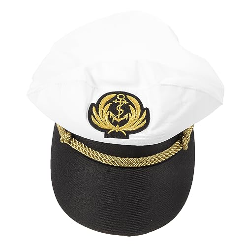 VERDANVERSE Kapitänsmütze Herren Verstellbar Klassische Matrosenmütze für Cosplay Partys und Nautische Anlässe Hochwertige Atmungsaktive Stoffmütze mit Anpassbarem Riemen für Optimalen VERDANVERSE Kapitänsmütze Herren Verstellbar Klassische Matrosenmütze für Cosplay Partys und Nautische Anlässe Hochwertige Atmungsaktive Stoffmütze mit Anpassbarem Riemen für Optimalen von VERDANVERSE